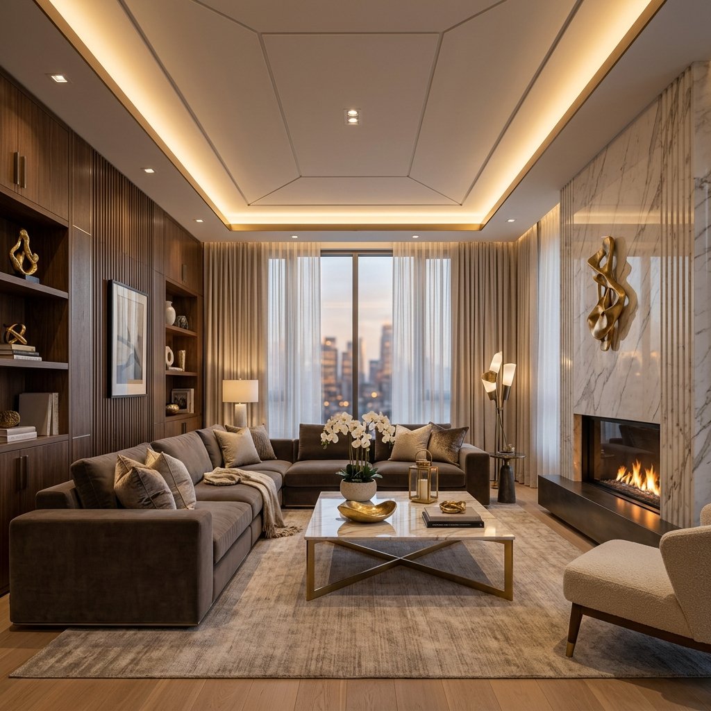Living room interior design detail