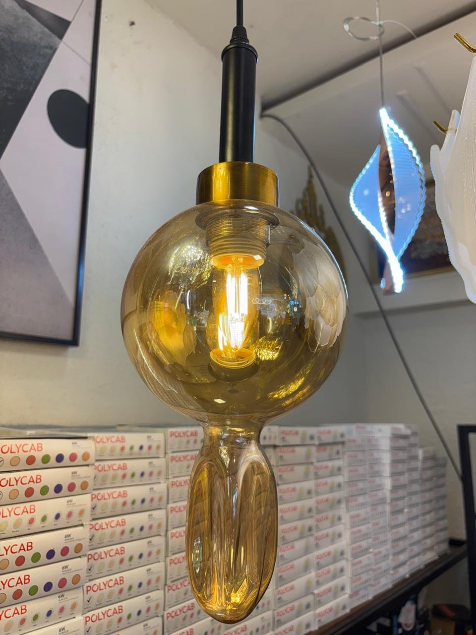 Glass Pendant Hanging Light
